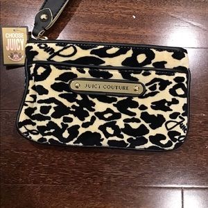 NWT Juicy Couture Leopard Wristlet Bag